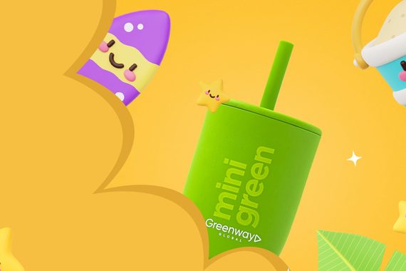 Детский стакан с трубочкой Greenway