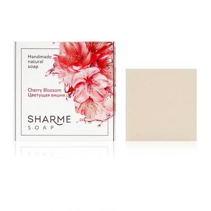 Натуральное твердое мыло ручной работы с ароматом цветущей вишни SHARME SOAP, 80 г