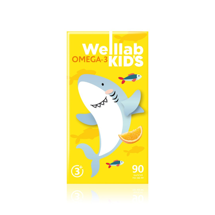 Омега-3 для детей WELLLAB KIDS OMEGA-3, 90 капсул