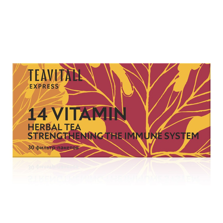 Чайный напиток для укрепления иммунитета TeaVitall Express Vitamin 14, 30 фильтр-пакетов