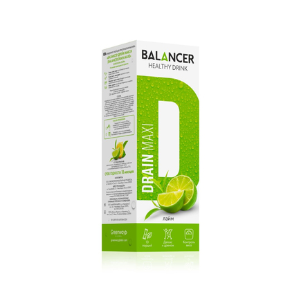 Дренирующий напиток BALANCER DRAIN MAXI со вкусом «Лайм», 10 саше