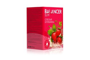 Коктейль BALANCER SLIM со вкусом «Спелая клубника», 5 саше