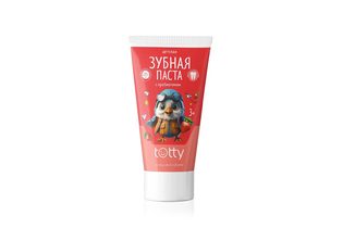 Детская зубная паста TOTTY с пробиотиком со вкусом клубники