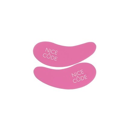 Многоразовые патчи для глаз Nice Code, розовые, в футляре, 2 шт.