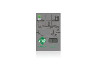 Длинная мочалка-скраб Green Fiber CARE 20, серая
