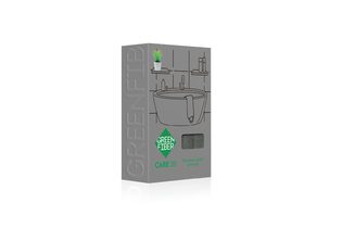 Длинная мочалка-скраб Green Fiber CARE 20, серая