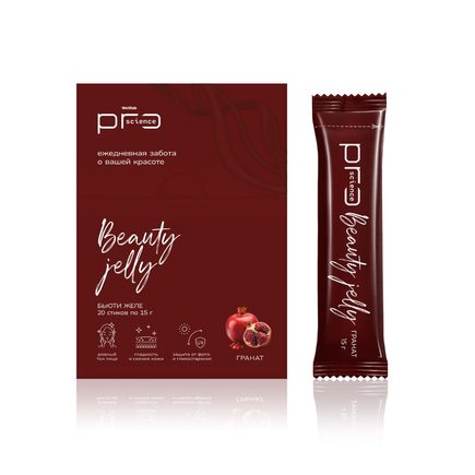 Бьюти желе со вкусом «Гранат» WELLLAB PRO SCIENCE, 20 стиков по 15 г