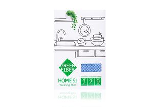 Файбер для мытья посуды Green Fiber HOME S1, голубой