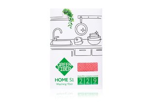 Файбер для мытья посуды Green Fiber HOME S1, коралловый