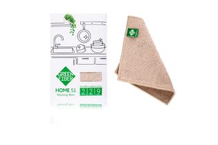Файбер для мытья посуды Green Fiber HOME S1, бежевый
