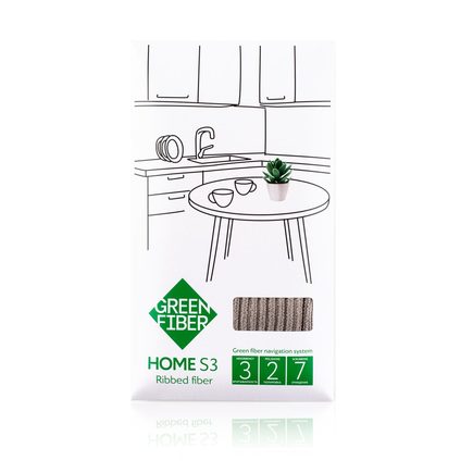 Файбер ребристый Green Fiber HOME S3, серый