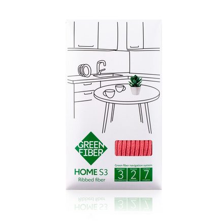Файбер ребристый Green Fiber HOME S3, коралловый
