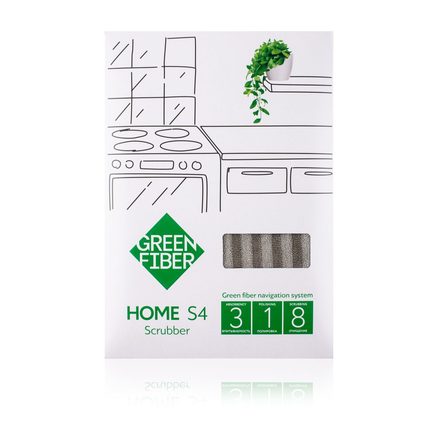 Скрабер Твист Green Fiber HOME S4, серый