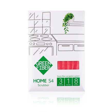 Скрабер Твист Green Fiber HOME S4, коралловый