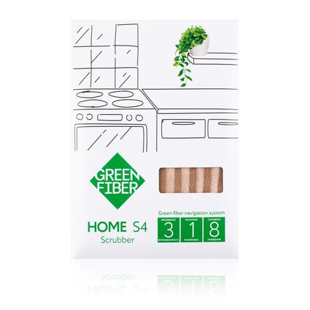 Скрабер Твист Green Fiber HOME S4, бежевый