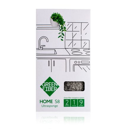 Губка Инволвер Green Fiber HOME S8, серая