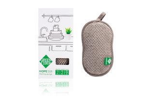 Губка для мытья посуды Green Fiber HOME S15, серая