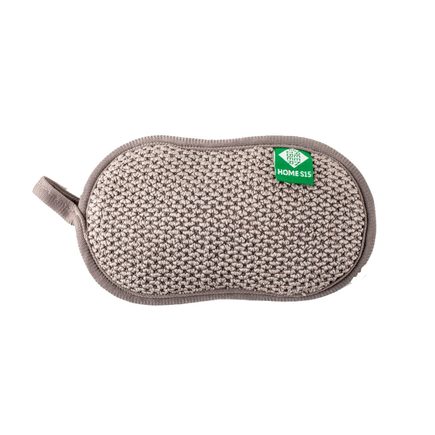 Губка для мытья посуды Green Fiber HOME S15, серая