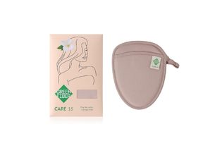 Мочалка-спонж двусторонняя Green Fiber CARE 15, бежевая