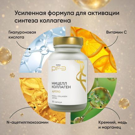 БАД WELLLAB PRO SCIENCE МИЦЕЛЛ КОЛЛАГЕН АРТРО, 30 капсул