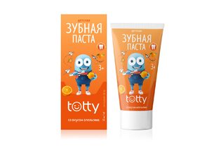 Детская зубная паста TOTTY со вкусом апельсина 3+, 50 мл