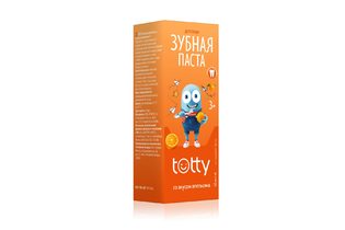 Детская зубная паста TOTTY со вкусом апельсина 3+, 50 мл