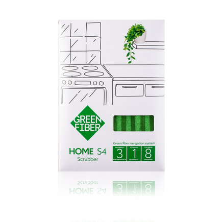 Скрабер Твист Green Fiber HOME S4, зеленый