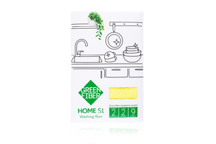 Файбер для мытья посуды Green Fiber HOME S1, желтый