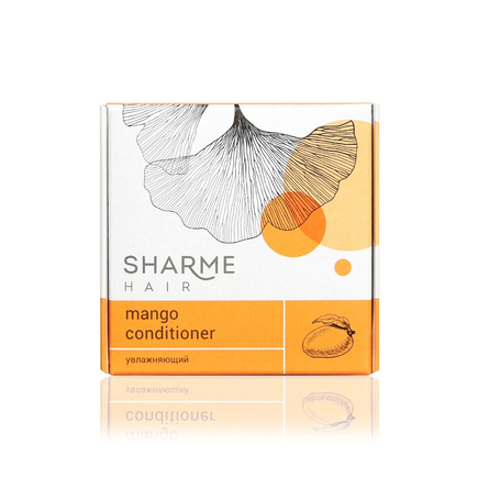 Натуральный твердый кондиционер Sharme Hair Mango с маслом манго, увлажняющий, 45 г