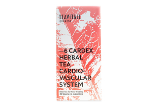 Чайный напиток для сердечно-сосудистой системы TeaVitall Express Cardex 6, 30 фильтр-пакетов
