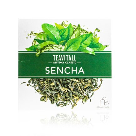 Чай зелёный TEAVITALL CLASSIC «Сенча», 38 фильтр-пакетов