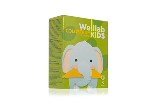 Детский напиток WELLLAB KIDS COLOSTRUM со вкусом «Банан», 5 саше