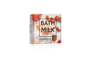 Кокосовое молочко для ванны Sharme Bath «Шампанское и клубника» на основе натуральной мякоти кокоса, 100 г